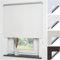 Liedeco® Rollo, Fenster Rollo, Kettenzug-Rollo / 142 x 180 cm (Breite x Höhe), Leinen Silber/Thermo-Beschichtung, Verdunkelnd, Blickdicht/Breiten 60-200 cm/Variable Montage möglich
