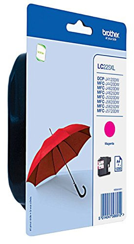 Brother LC225XLMBP Original Tintenpatronen Pack of 1, Magenta