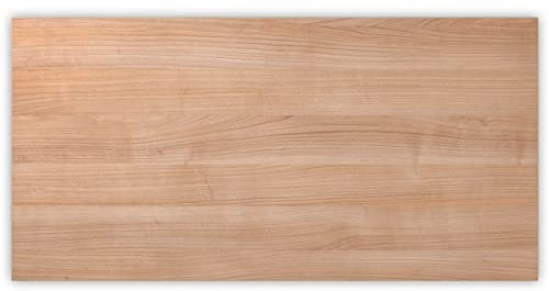 bümö Tischplatte 200x100 cm in Nussbaum, Schreibtischplatte aus Holz, Holzplatte, Spanplatte kratzfest beschichtet, ABS-Kante, 120 kg Tragkraft für DIY Homeoffice Schreibtisch & mehr