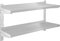 Royal Catering RCWR-80.2 Wandbord Zwei Ablageflächen Edelstahl 2 x 80 x 30 cm 3,5 cm Stärke 70 kg Belastbarkeit Wandregal Wandboard Regal Tellerbord