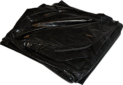 Dry Top Drawstring TARP, Polyethylene (PE), Black, 9-Feet x 9-Feet