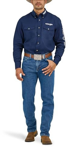 Wrangler Herren Premium Performance Cowboy-Schnitt Regular Fit Jeans, Dark Stone, 31W / 34L