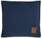 Knit Factory - Uni Zierkissen - Quadratische Sofa Kissen - Jeans - Gestrickter Dekokissen - Couchkissen - 50x50 cm - Kissenbezug mit Füllung und Bezug