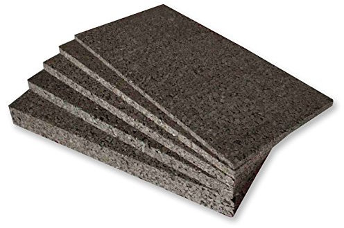 EKB-Isolierkork 1.000x500x60mm 2,5qm Schwarzkork, Dämmkork für Wärme- und Kältedämmung oder Gestaltung einer Terrarium Rückwand