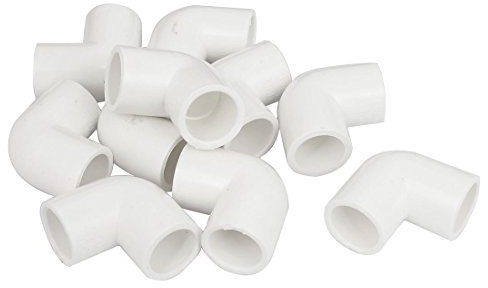 sourcing map 10 Stk 90° Winkelstück PPR-Rohrverbinder weiß 20 mm Durchmesser de