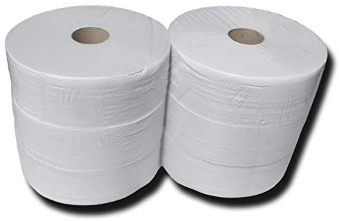 Jumbo Toilettenpapier 2-lagig, Großrollen, Recycling, 360m, 60% Weiße, Durchmesser 26cm, Reißfest, Soft, Jumbo Klopapier