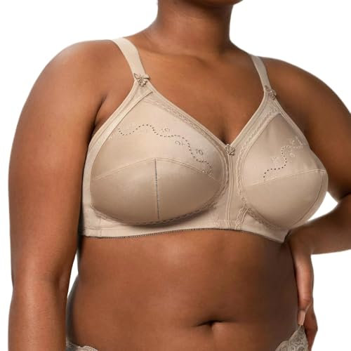 Triumph Womens Doreen + Cotton 01 Non-wired Bra, Skin, 44B UK