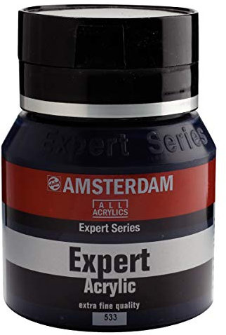 Amsterdam Expert Series Acrylic Paint Jar 400 ml - Indigo 533 - Artist Quality, Semi-Transparent, Waterproof, High Lightfastness