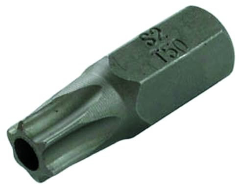 SW-Stahl 04480K50 Bit T50 mit Bohrung - 3/8 Zoll Schraubendrehbit, 30mm | Kurze Ausführung, TR-Profil für Torx-Schrauben mit Sicherungsstift, Material: Chrom-Vanadium-Stahl, Industrie-Qualität