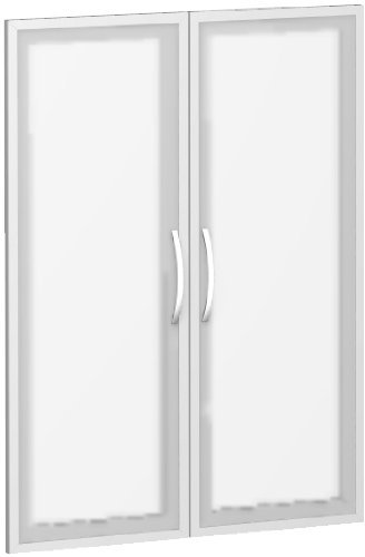 Gera Möbel S-383901-GT Glasflügeltürensatz Mailand 3 OH mit Holzrahmen für Korpusbreite 80 cm