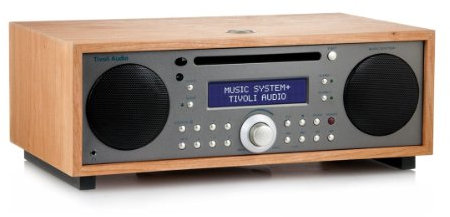 Tivoli Audio Music System+ Sistema Hi-Fi DAB/DAB+/FM All-in-one con lettore CD e Bluetooth per streaming senza fili (Ciliegio / Tortora Metallizzato)