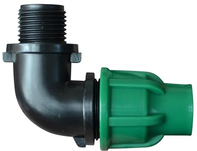 Raccord coude sortie mâle pour tuyau 16mm