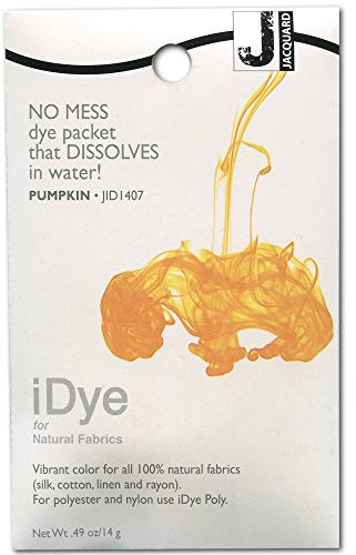 Jacquard iDye Kürbis Stoff Farbstoff für Textilien aus Naturfasern, 14g Keine Unordnung Packung
