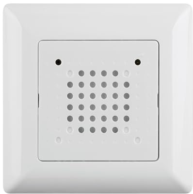 Grothe Unterputz Elektronik-Gong Türklingel, 17 Melodien, 2-fache Rufunterscheidung, bis 83 dB, 8–12V AC/DC, Stummschaltung UP-GONG 120 Weiß (Elektronik -Gong 230V)