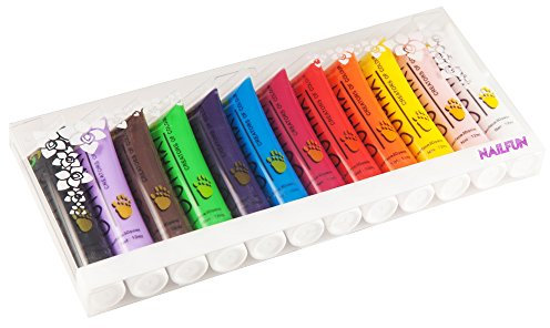 Oumaxi Lot de 12 tubes de peinture acrylique 3D Dilution dans l'eau 22 ml