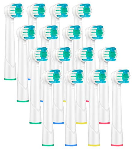 16 x Kompatiblen Aufsteckbürsten, Ersatzbürsten,(4 x 4PK) Ersatz Zahnbürsten für Braun Oral B EB17-4, , kompatibel mit Oral-B Vitality Precision Clean, weiß Clean, Sensitive Clean, Oral-B Professional Care 5000, 6000, 7000, 8000, Oral-B Triumph Professional Care 9000 Serie, Oral-B Advanced Power 400, 900, Oral-B Dual Clean TOP WARE TOP Qualität