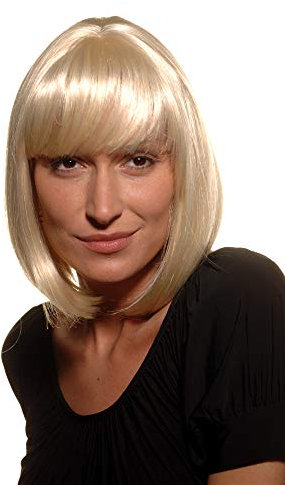 WIG ME UP - 7803-613 Perücke platinblond Bob glattes kinnlanges Haar