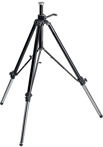 Manfrotto 117B Geared Video Tripod with Rubber Feet and Retractable Metal Spikes (Black)