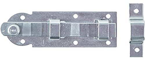 Alberts 113261 Fensterriegel | gerade, mit befestigter Schlaufe | Edelstahl | Platte 80 x 26 mm