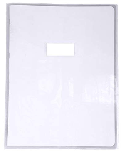 Calligraphe 73400AMZC Un Protège-Cahier Cristalux Incolore - 24x32 cm - 22/100ème avec Porte-Étiquette - PVC Transparent Lisse