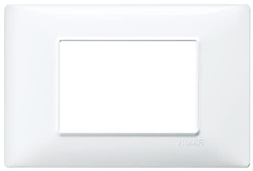 Vimar 14653.01 Placca 3 moduli in tecnopolimero, Bianco, 12 x 8 x 0.9 cm, 1 pezzo