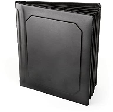 Tuscany Albums Professional Leatherette Bound Slip-in Photo Album, Holds 30 8x10 Photos (15 Page), Black
