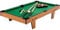 GAMES PLANET Mini Pool Billardtisch Micro inkl. Zubehör (2 Queues, Kugeln, Dreieck, Kreide, Bürste), 3 Dekore, Maße: 92 x 52 x 19 cm, helles Holzdekor