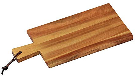 KESPER | Schneidbrett mit Griff, Material: Akazienholz, Maße: 45 x 22 x 1,5 cm, Farbe: Braun, Natur | 28192