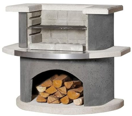 Buschbeck Gartengrillbar Stockholm Weiss/anthrazit