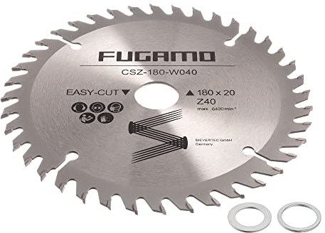 HM Kreissägeblatt Ø 180 x 20/16 mm 40 Zähne Sägeblatt für Hartholz Spannplatte