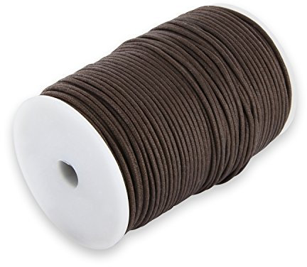 Auroris Cordon en Coton Rond Brun Ø 1,5 mm Rouleau de 100 mètres