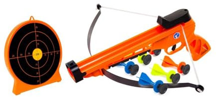 Petron SURESHOT Combo Pack Handbow Kinder Handarmbrust + Zielscheibe, orange/schwarz (1 Set)