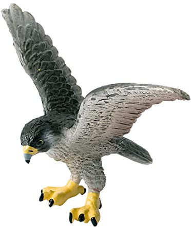 Bullyland 69356 - Spielfigur Wanderfalke, ca. 10,5 cm große Tierfigur, detailgetreu, PVC-frei, ideal als kleines Geschenk für Kinder ab 3 Jahren