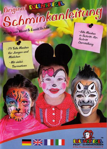 Eulenspiegel Anleitungsbroschüre mit 19 Masken-Designs.