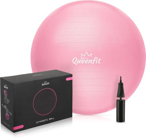 Queenfit® Gymnastikball inkl. Pumpe - 65 cm - Pilatesball, Trainingsball Gymtek® Gymnastikball inkl. Pumpe - 65 cm - Pilatesball, Trainingsball