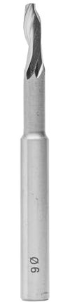 ENT 30023 Fraise pour Aluminium HS Queue (S) 8 mm, Diamètre (D) 6 mm, NL1 14 mm, NL2 35 mm, Z1, GL 80 mm