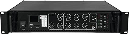 OMNITRONIC MPZ-120.6P ELA-Mischverstärker | 6-Zonen-ELA-Mono-Mischverstärker mit MP3-Player & IR-FB, Zonen schaltbar, 120 W