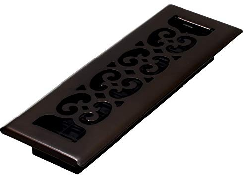 Decor Grates SPH210-RB Scroll Design Floor Register, Rubbed Bronze Finish, 2x10 Inches