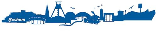Skyline4u Wandtattoo Stadt Bochum Wandaufkleber 50 x 8cm Enzian