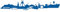 Skyline4u Wandtattoo Stadt Bochum Wandaufkleber 50 x 8cm Enzian
