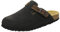 AFS-Schuhe 3900 Herren Clogs, Bequeme Hausschuhe für Männer, Pantoffeln aus Leder, Made in Germany (43 EU, Schwarz Nubuk)