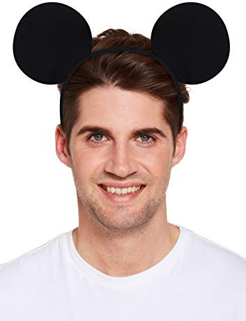 Henbrandt MD104 Felt Mouse Ears | Black | Pack of 1 Mickey Headband, Womens, One Size