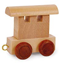 Childrens Personalised Wooden Alphabet Letter Train A-Z Name Set All Letters Available (Back Carriage)