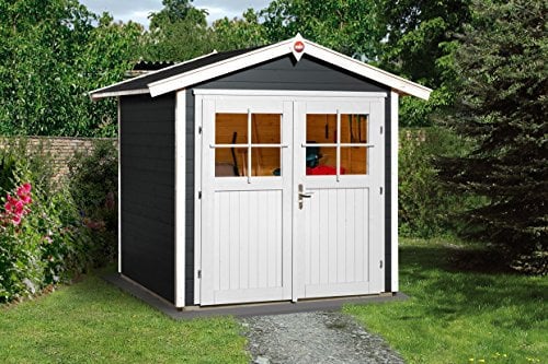 Weka Gartenhaus 224 Größe 2 mit Doppeltür anthrazit