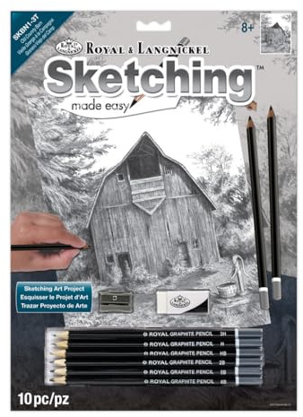 Royal & Langnickel Sketching Made Easy A4 Size Old Country Barn Designed Painting Set