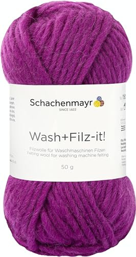 Schachenmayr Wash+Filz-it! 9812942-00026 plum Handstrickgarn, Filzgarn, Schurwolle