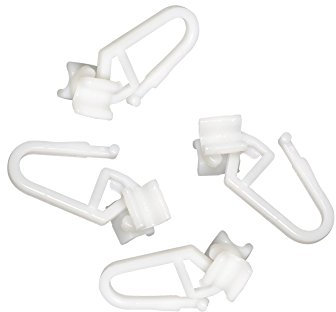 Victoria M. Gardinengleiter Gardinenröllchen für Victoria M. Vorhangschienen, einfache Anbringung, aus Kunststoff Weiß, 30er-Pack