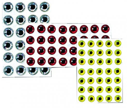JENZI Fischaugen im 3-D-Format 7,9 mm Farbe Silber