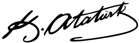 WANDKIND ATATÜRK IMZA Aufkleber Auto Sticker Autosticker Autoaufkleber Araba Yapiskan Mustafa Kemal Ata (Schwarz)