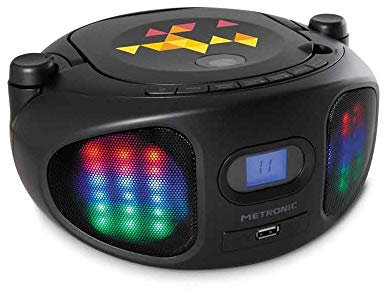 METRONIC 477134 Radio CD-Player MP3 USB LED Lumi - Noir